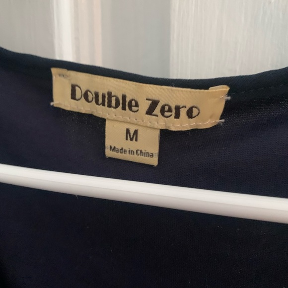 Double Zero navy blue patterned top - Picture 3 of 4